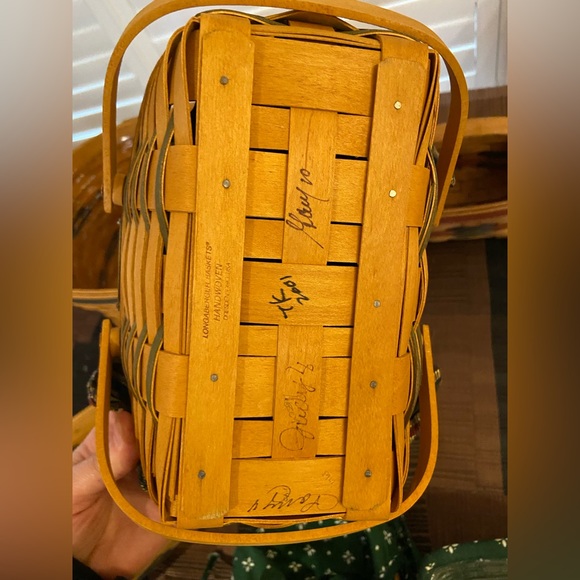 Vintage Longaberger baskets, lot of 6, green, 1990’s-early 2000’s - Picture 12 of 16